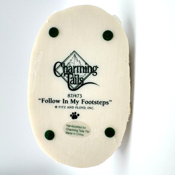 Charming Tails Follow In My Footsteps Mice Dean Griff 87473 Fitz And Floyd Vtg - Picture 3 of 10